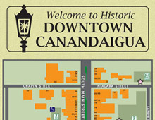 Downtown Canandaigua Wayfinding Map